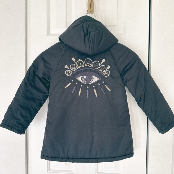 Kenzo kids black jacket with hood size 6 - Picture 3 of 5